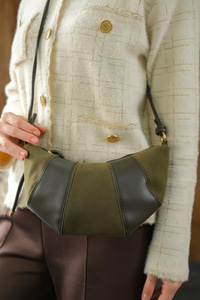 Süet Detay Çanta Haki Yeşil