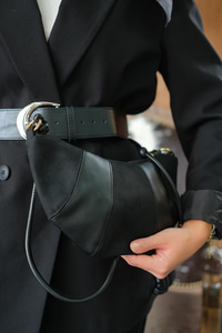 Süet Detay Çanta Siyah