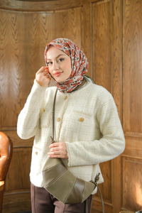 Süet Detay Çanta Vizon