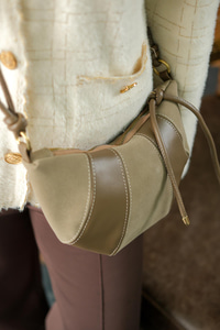 Süet Detay Çanta Vizon