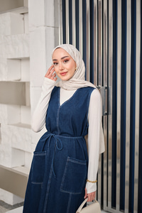 Süs Dikiş Detaylı Bel Bağlamalı Jile Lacivert