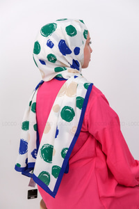 Uygun Fiyatlı SUZANI DESEN IPEK SAL SAX MAVI | Loccomoda.com 