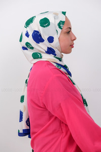 Uygun Fiyatlı SUZANI DESEN IPEK SAL SAX MAVI | Loccomoda.com 