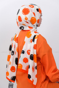 Uygun Fiyatlı SUZANI DESEN IPEK SAL TURUNCU | Loccomoda.com 