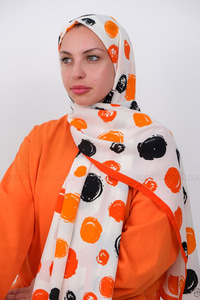 Uygun Fiyatlı SUZANI DESEN IPEK SAL TURUNCU | Loccomoda.com 