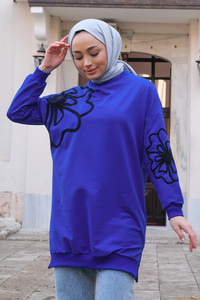 Süzene Nakış Tunik Mavi