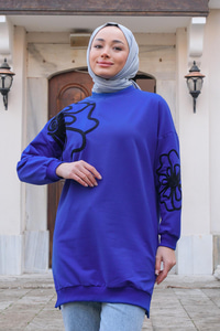 Süzene Nakış Tunik Mavi