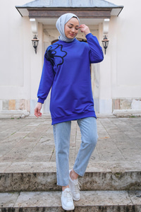 Süzene Nakış Tunik Mavi