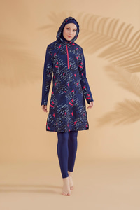 Tam Kapalı Tesettür Mayo Lacivert