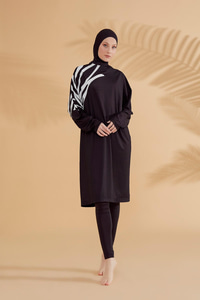 Tam Kapalı Tesettür Mayo Siyah