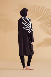 Tam Kapalı Tesettür Mayo Siyah