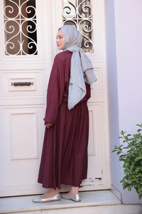 Taş Detay Bağlamalı Takım Bordo