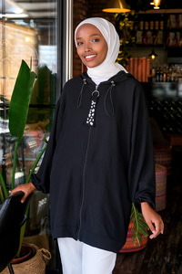 Uygun Fiyatlı TAS DETAY FERMUARLI HIRKA SIYAH | Loccomoda.com 