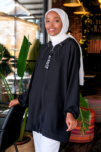 Uygun Fiyatlı TAS DETAY FERMUARLI HIRKA SIYAH | Loccomoda.com 