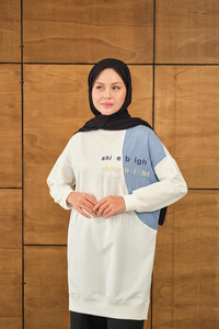 Taş Detay Garnili Tunik Beyaz