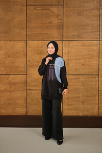 Taş Detay Garnili Tunik Siyah