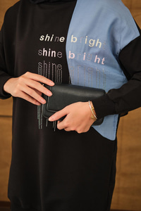 Taş Detay Garnili Tunik Siyah