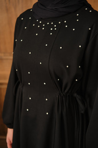 Taş Detay İkili Takım Siyah