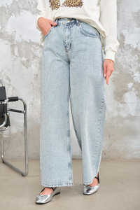 Taş Detay Kot Pantolon Buz Mavi