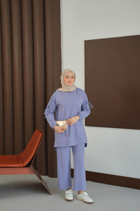 Taş Detay Takım Lila