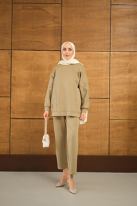 Taş Detay Takım Yeşil