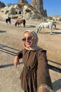 Taş Detaylı İkili Takım Kahverengi