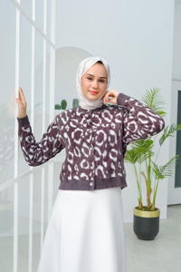 Taş Düğme Detaylı Peluş Hırka Antrasit