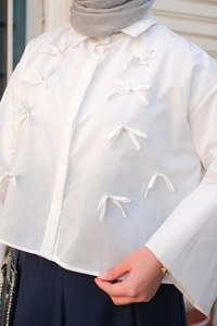 Taş Fiyonk Gömlek Beyaz