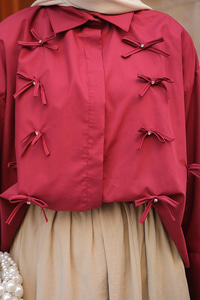 Taş Fiyonk Gömlek Bordo