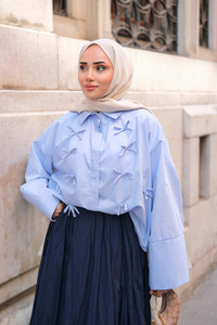 Taş Fiyonk Gömlek Mavi