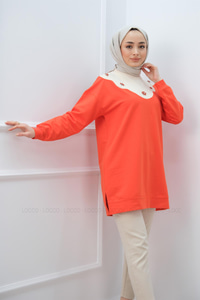 TAS ISLEMELI TUNIK TURUNCU