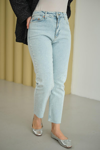 Taşlı Kot Pantolon Buz Mavi