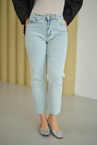 Taşlı Kot Pantolon Buz Mavi