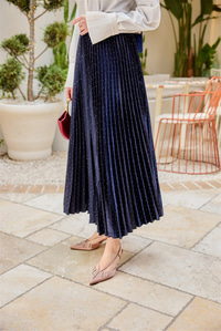 Taşlı Kraş Etek Lacivert