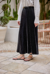 Taşlı Kraş Etek Siyah