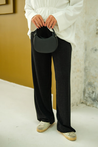 Taşlı Triko Pantolon Siyah