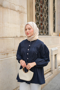 Taşlı Tunik Lacivert