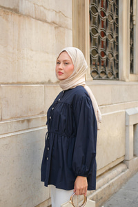 Taşlı Tunik Lacivert