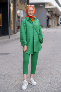 Uygun Fiyatlı TEK CEPLI KAPITONE GOMLEK YESIL | Loccomoda.com 