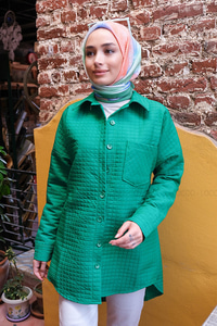 Uygun Fiyatlı TEK CEPLI KAPITONELI CEKET | Loccomoda.com 