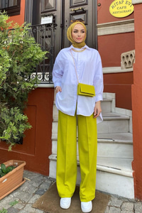 TEK CEPLI KOLYELI GOMLEK  BEYAZ