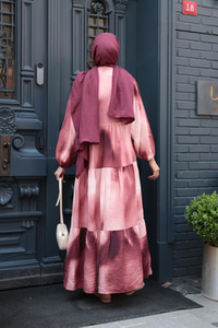 Tonsürton Desen Elbise Gül Kurusu