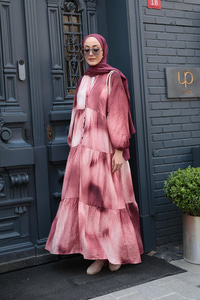 Tonsürton Desen Elbise Gül Kurusu