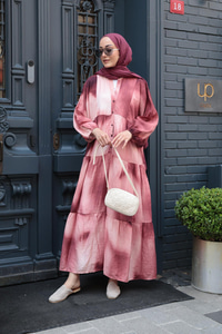 Tonsürton Desen Elbise Gül Kurusu