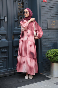 Tonsürton Desen Elbise Gül Kurusu