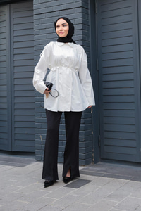 Trenç Gömlek Beyaz