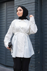 Trenç Gömlek Beyaz