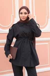 Trenç Gömlek Siyah