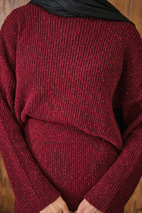 Triko Etekli Takım Bordo