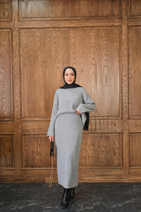 Triko Etekli Takım Gri